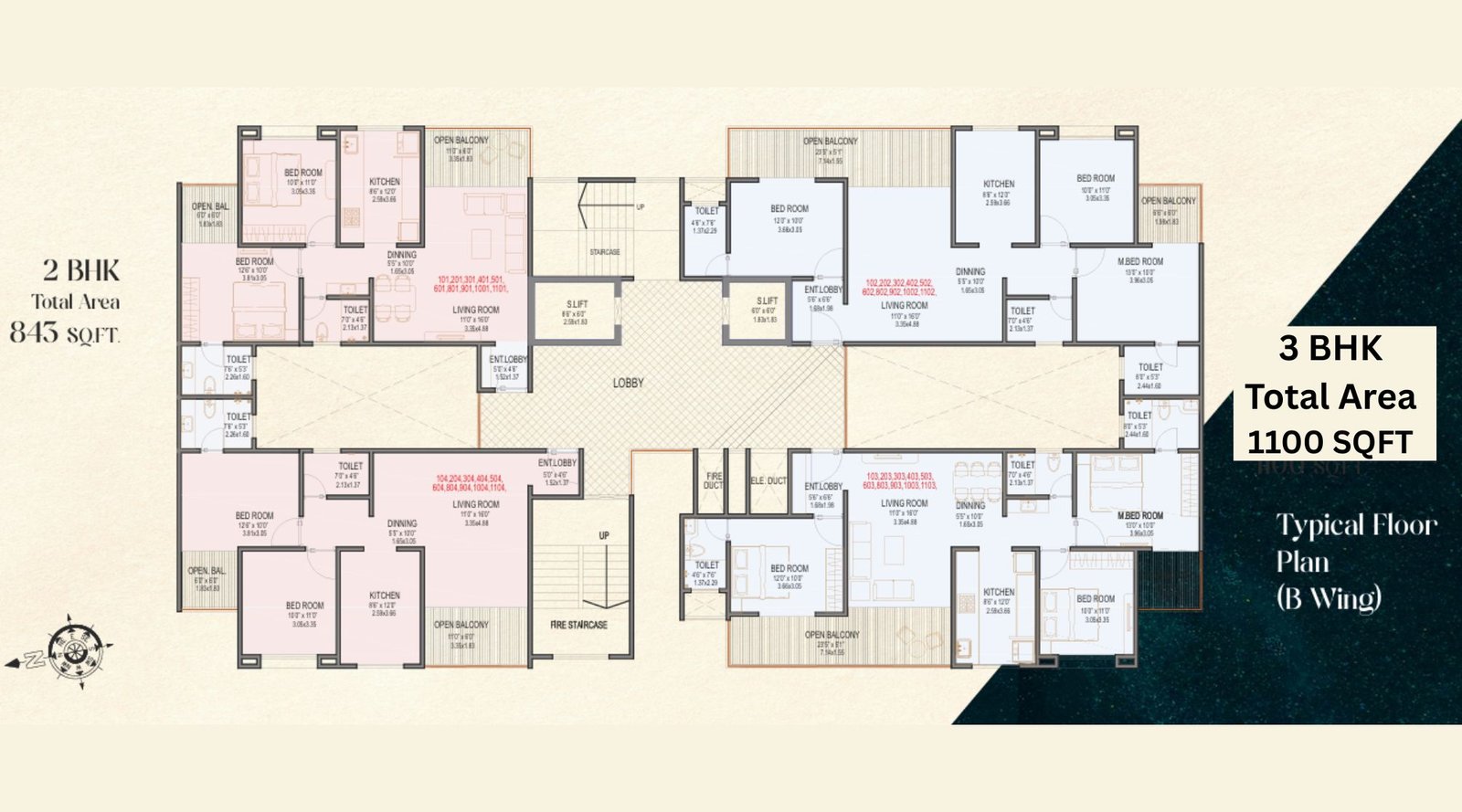Trio-alpha-Typical-Floor-Plan-B Wing